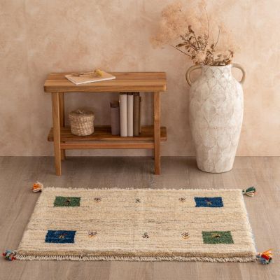 ☆ペルシャ手織りギャッベ 玄関マットMサイズ 13 | 三越